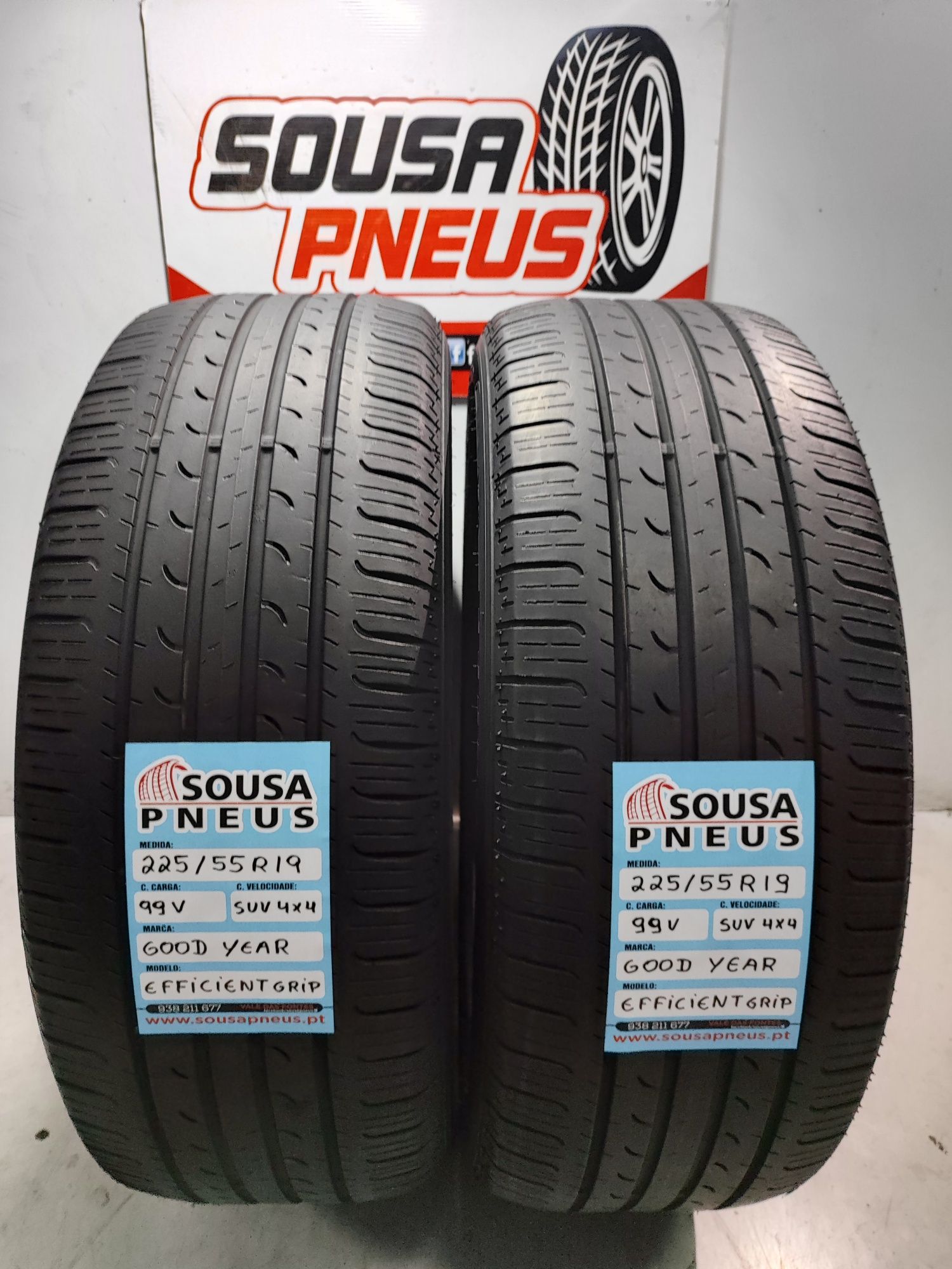 2 pneus semi novos Good Year 225/55R19 Oferta dos Portes