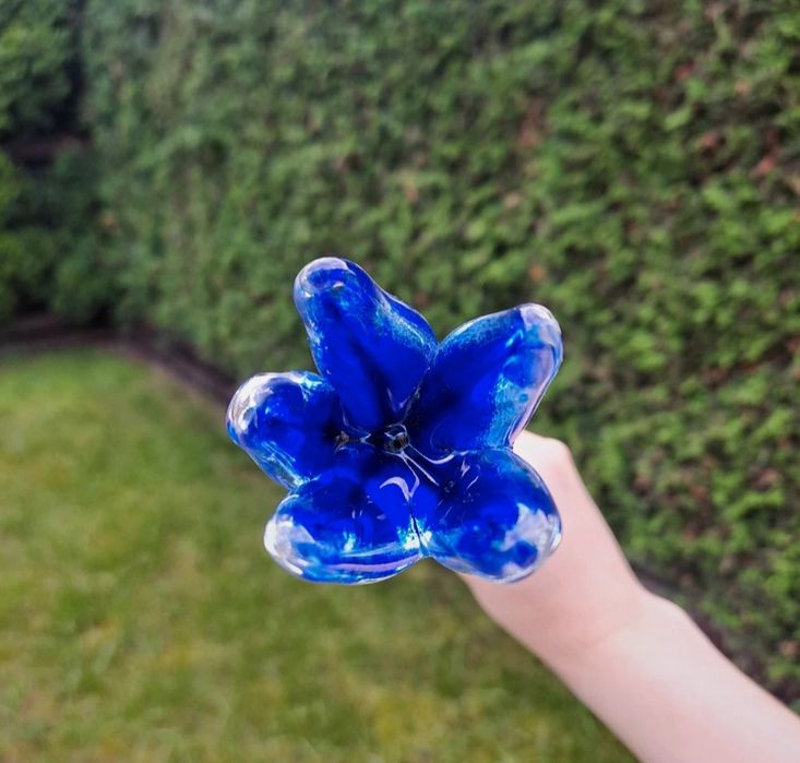 Szklany kwiat vintage