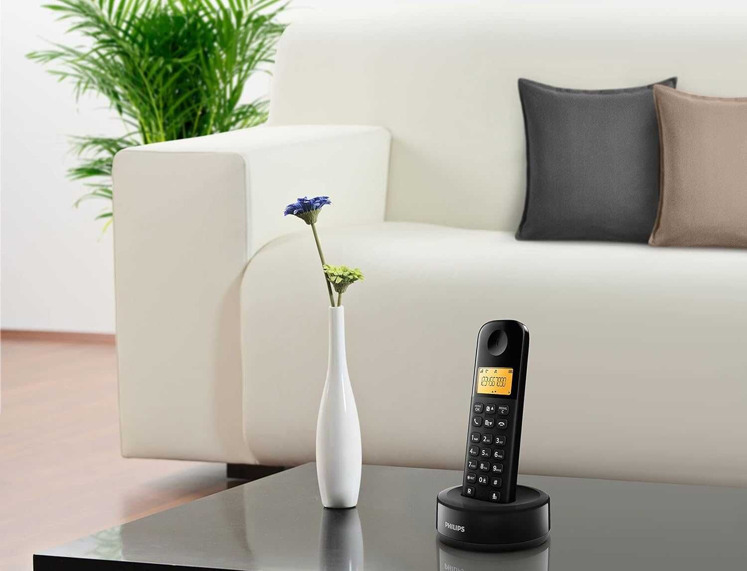 Philips D1601B/01 Telefon bezprzewodowy stacjonarny DECT LCD czarny