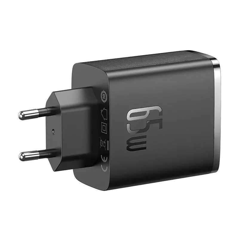 Ładowarka sieciowa Baseus OS-Cube Pro 2xUSB-C + USB 65W Czarny