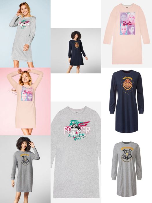 Женская трикотажная ночная рубашка Disney, Wonder Woman, Harry Potter