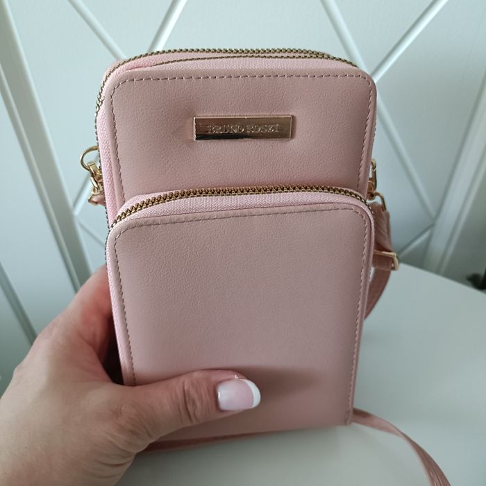 Torebka damska mała pudrowy róż