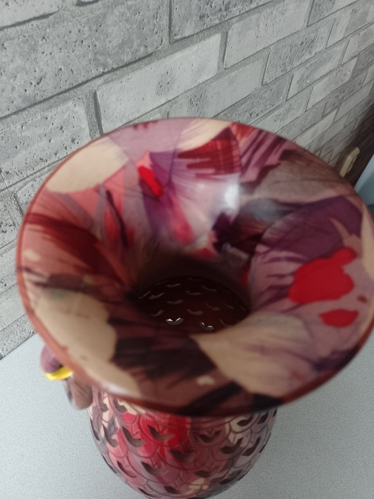 Duży ceramiczny ażurowy wazon chiński