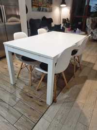 Stół biały, rozkładany IKEA BJURSTA 84x140/180/220