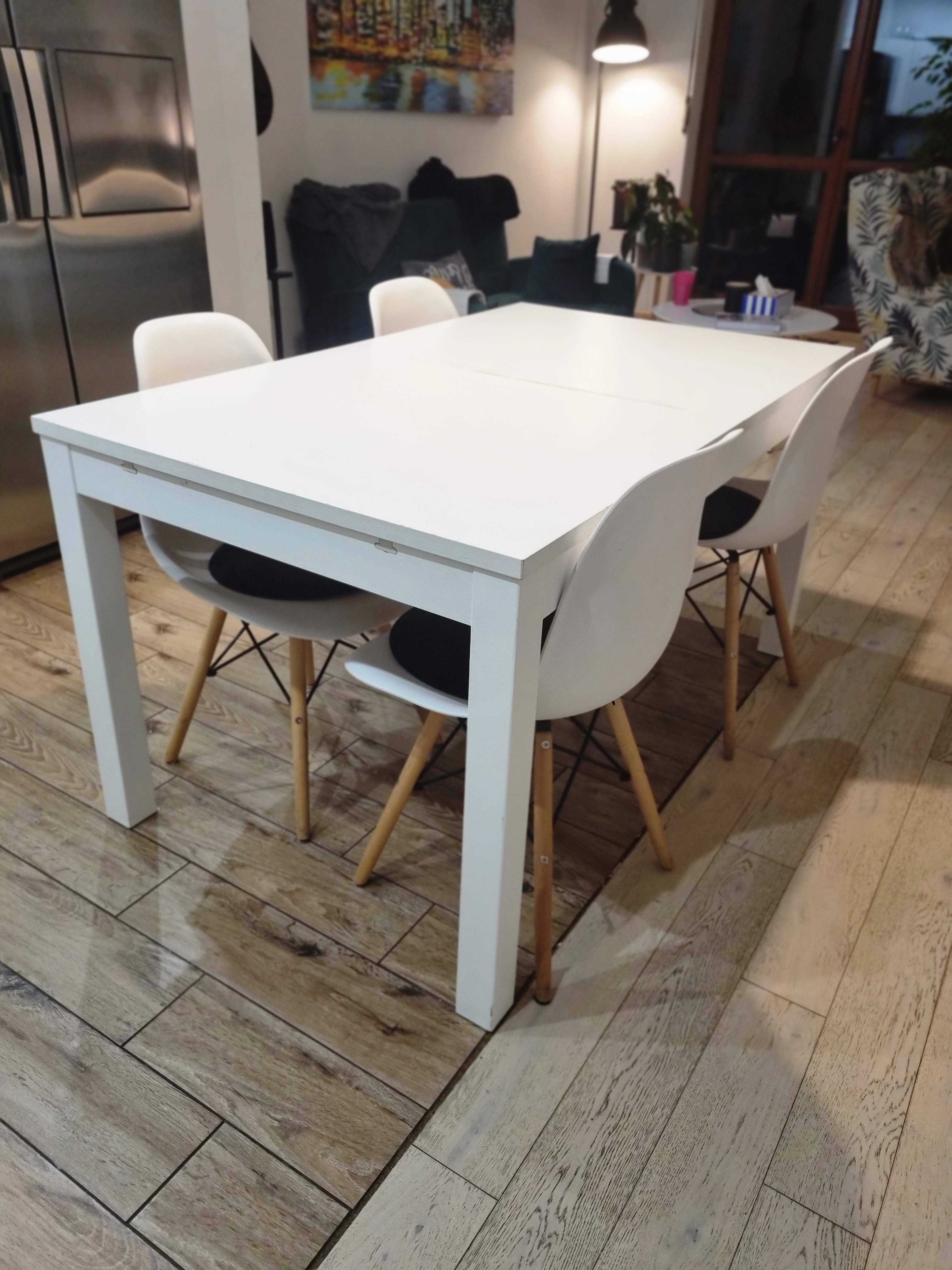 Stół biały, rozkładany IKEA BJURSTA 84x140/180/220