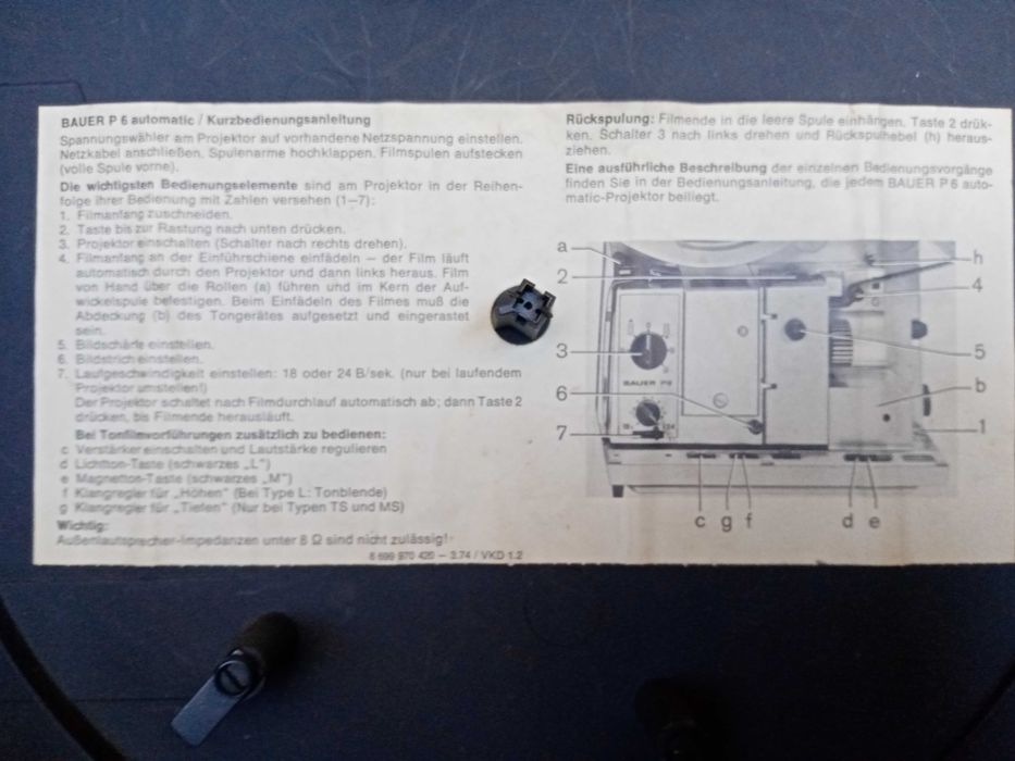 Máquina de Projectar 16mm BAUER P6 TS