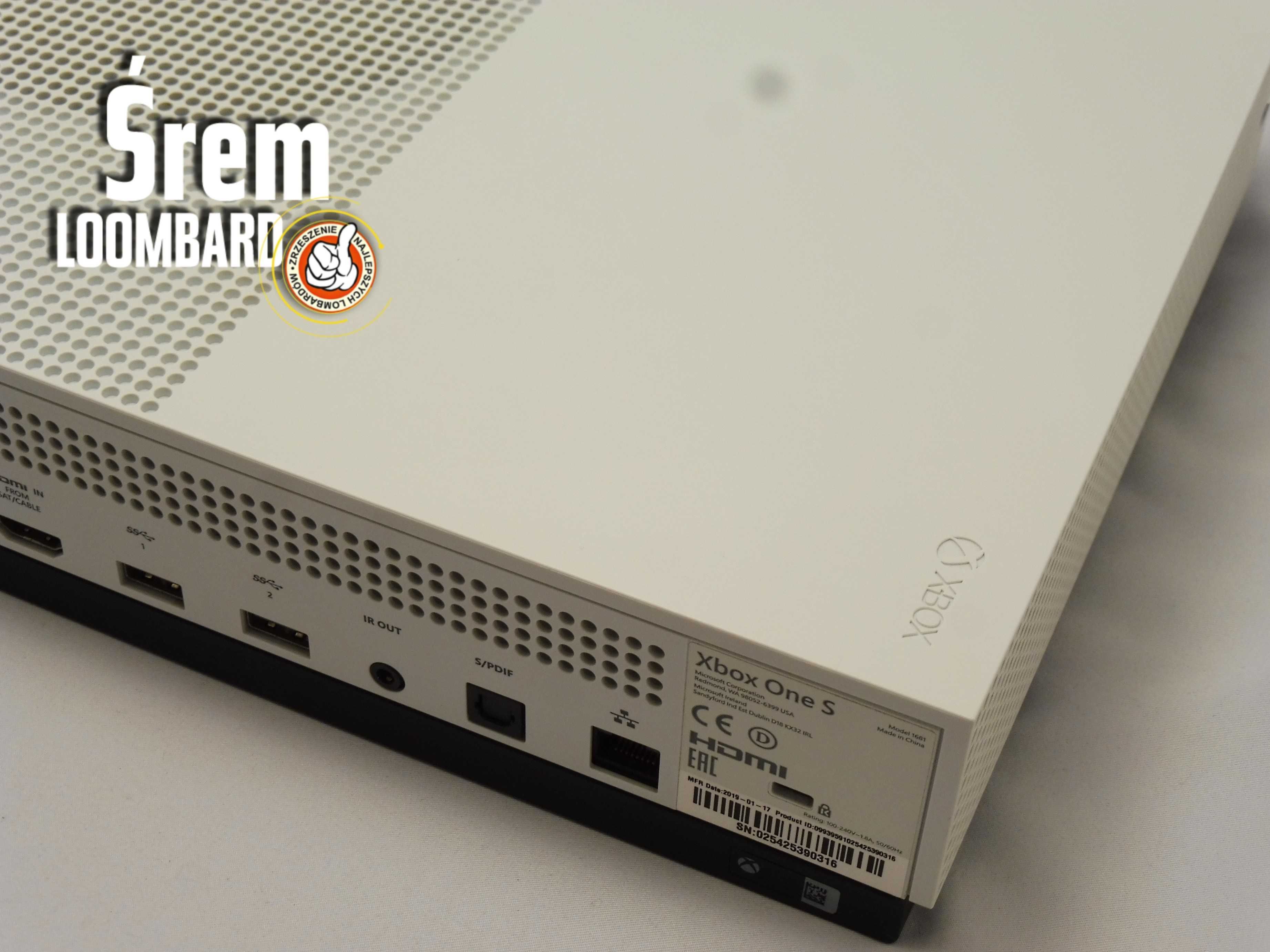 Konsola Xbox One S 1tb, 2 x pad, kable, bdb stan!