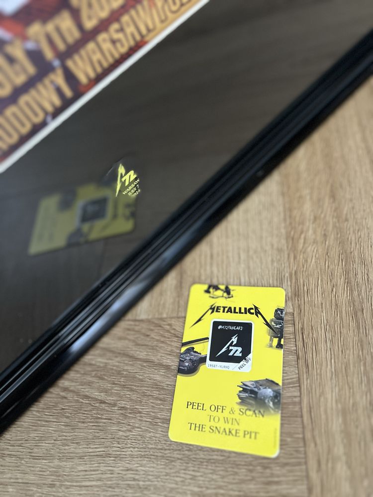 Kostka i plakat Metallica - 7.07.2024 Warszawa - kolekcjonerski unikat