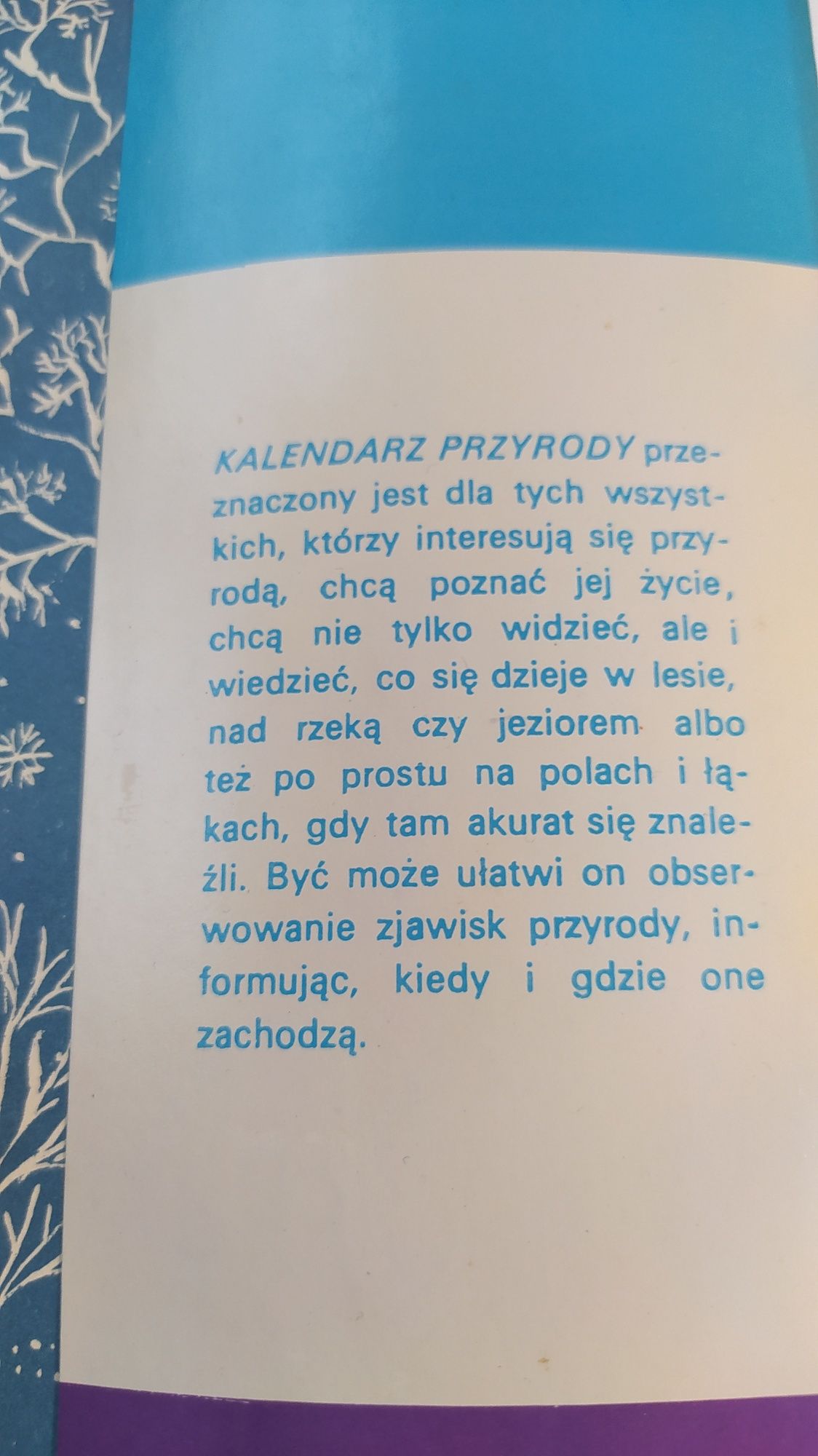 Kalendarz przyrody antykwariat Henryk Sander Zdzisława Wójcik 1983