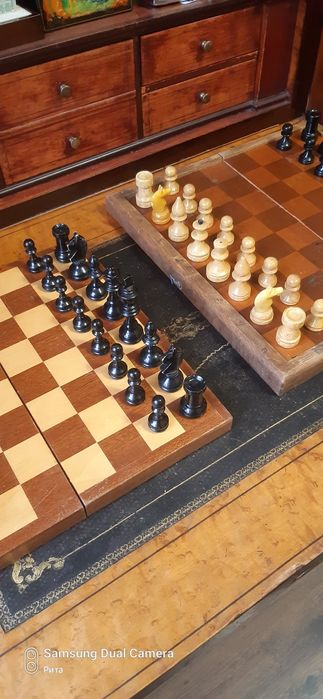 шахматы ссср 40×40см шпон Львов полный комплект пешка 5см тура 6см