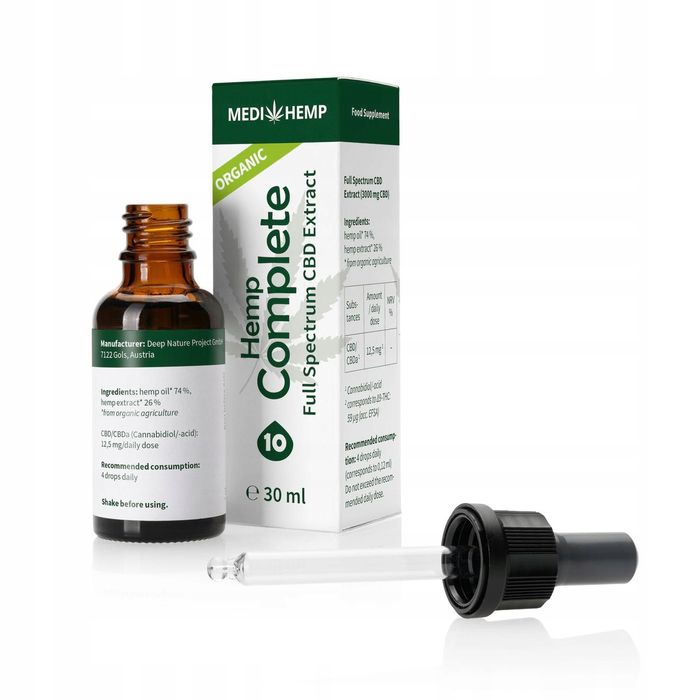 Medihemp 10 Complete Naturalny olejek CBD/CBDa 30 ml BIO Full Spectrum