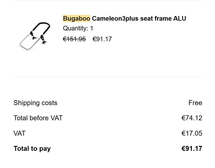 Carrinho Bugaboo Cameleon 3