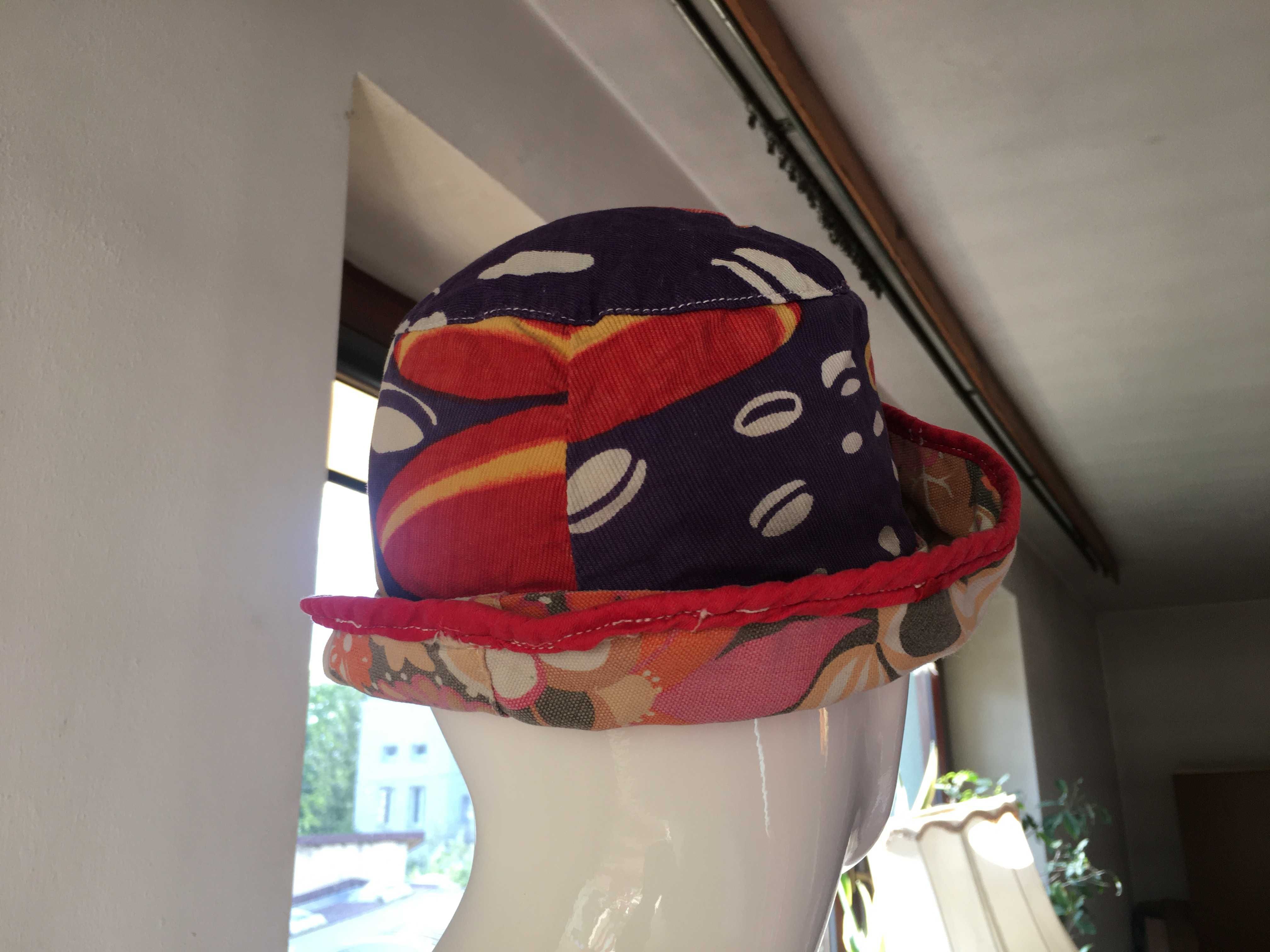 Kapelusz kapelusik dwustronny bawełna handmade
