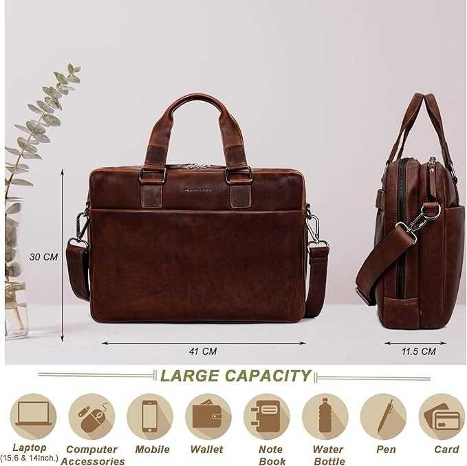 Портфель  Marc Peter Sydney Teacher, Чоловічий шкіряний,вінтаж,XXL