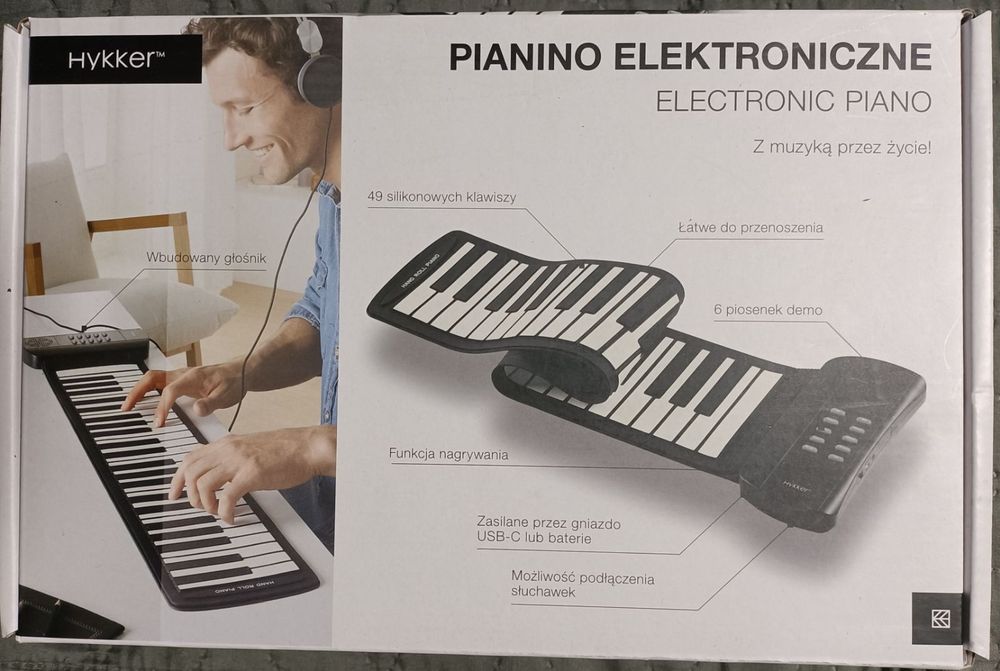 Pianino elektryczne zwijane Hykker