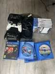PlayStation 4 Slim + 3 pady + 9 gier – komplet
