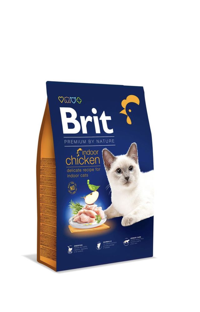 Сухий корм котів  живуть приміщ Brit Premium by Nature Cat Indoor 8 кг