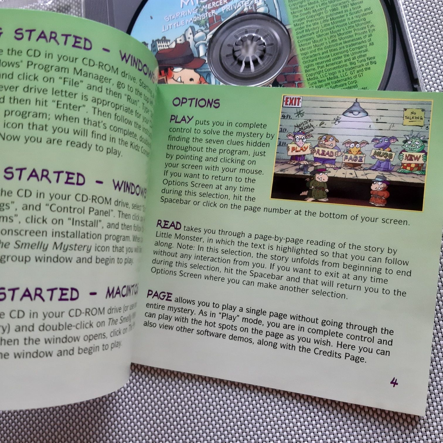 Gra The Smelly Mystery na płycie CD stara klimatyczna detektyw