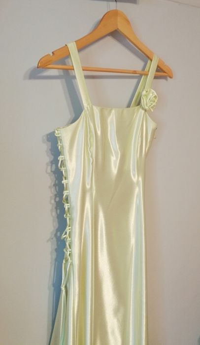 Sukienka długa-seledynowa