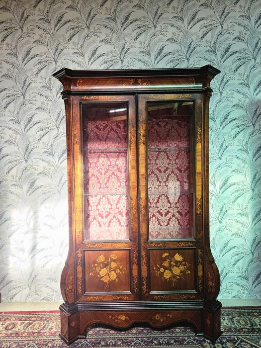 Witryna intarsjowana francuska kwiaty #1255 Stylowy Węgrów