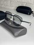 Мужские солнезащитные очки хамелеон POLARIZED черные/серебро ЛЕГКИЕ