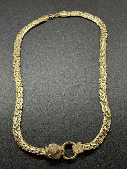 Lancuszek damski Cartier proba 585 28,12g dlugosc 51cm