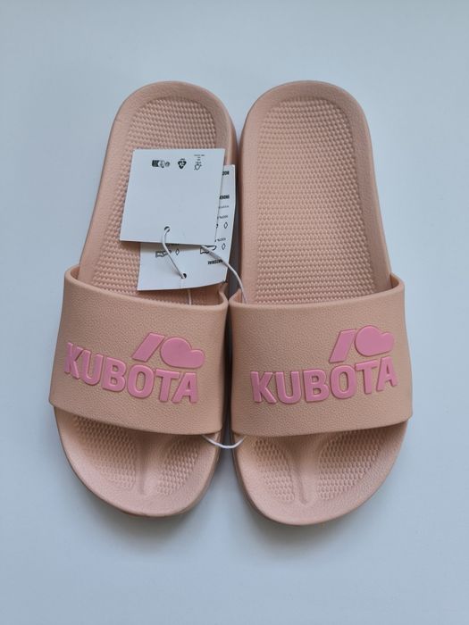 Klapki damskie Kubota 40 gumowe basenowe różowe