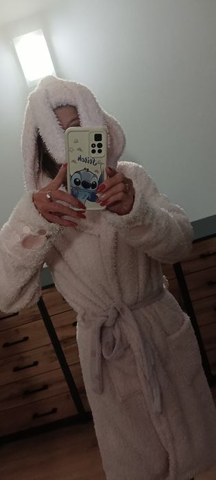 Szlafrok miś miękki futerko uszka