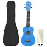 Ukulele Sopranowe Z Pokrowcem, Dla Dzieci, Błękitne, 23"