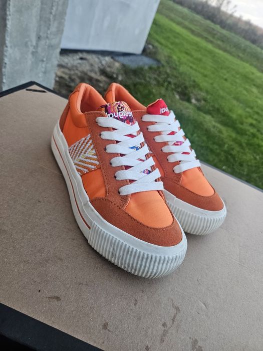 Desigual pomarańczowe sneakersy 36