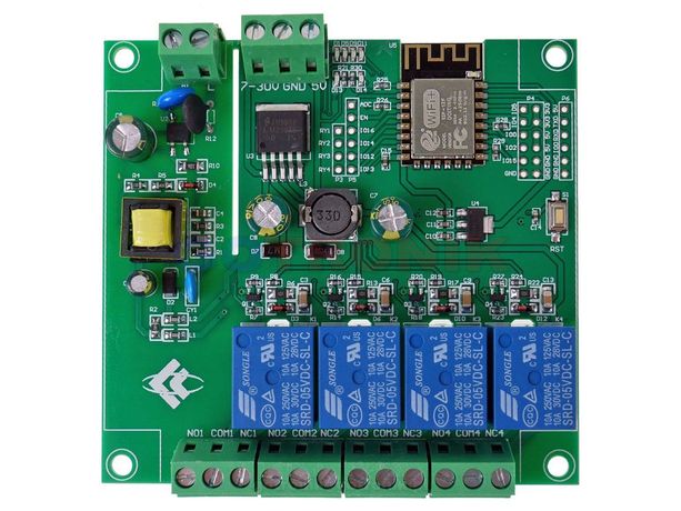 Moduł 4 przekaźniki kanały WiFi ESP8266 ESP-12F chińskie webasto