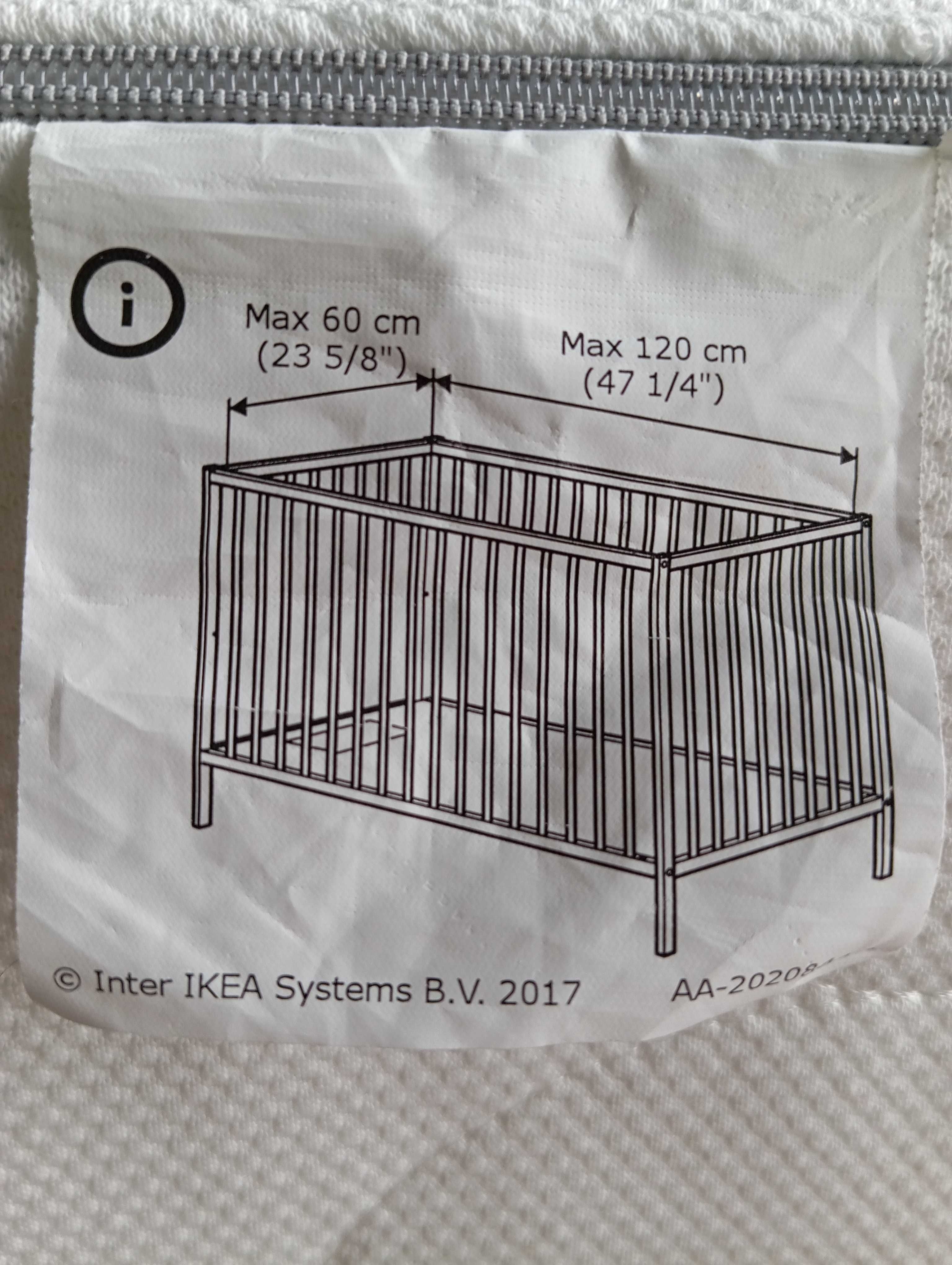 Materac niemowlęcy Ikea Skonast 120x60 + gratisy