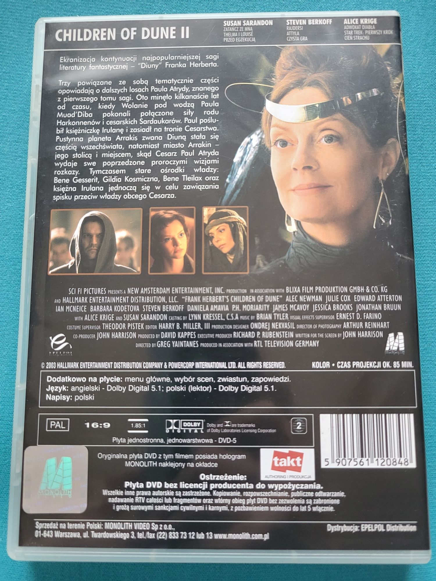 Film Dzieci Diuny. Zagrożenie Imperium płyta DVD (nie dune 2) lektor P