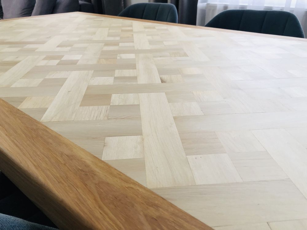 Stół drewniany 6-osobowy mozaika