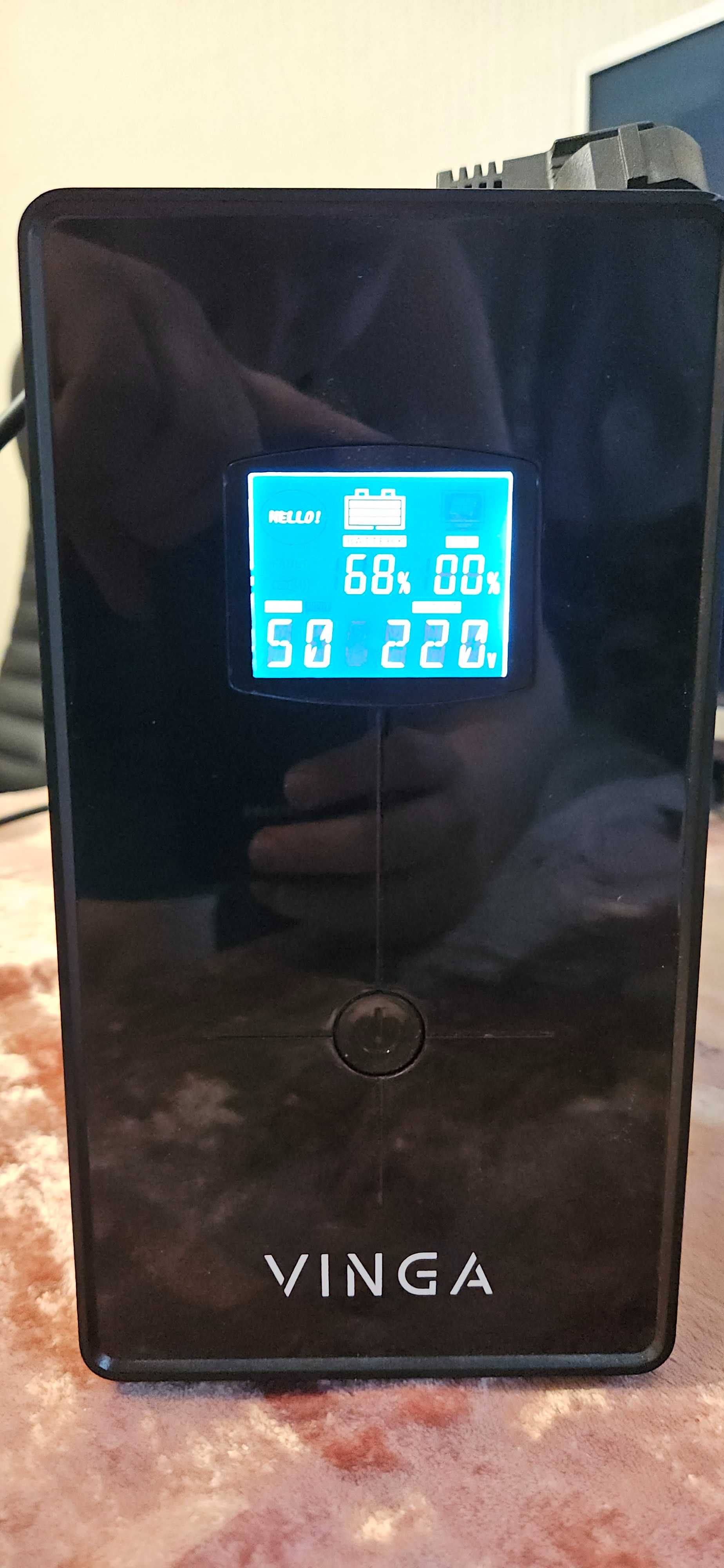 Пристрій безперебійного живлення Vinga LED 1200VA VPC-1200PRM3
