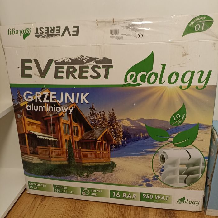 Grzejnik aluminiowy 10 żeberek 950 wat