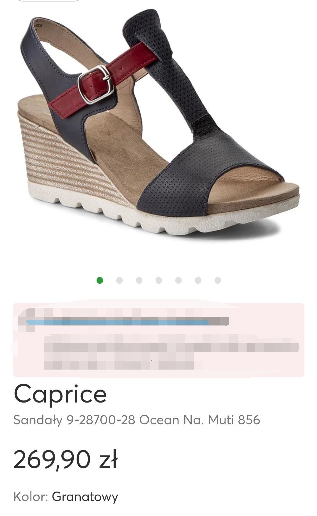 Skórzane sandały Caprice
