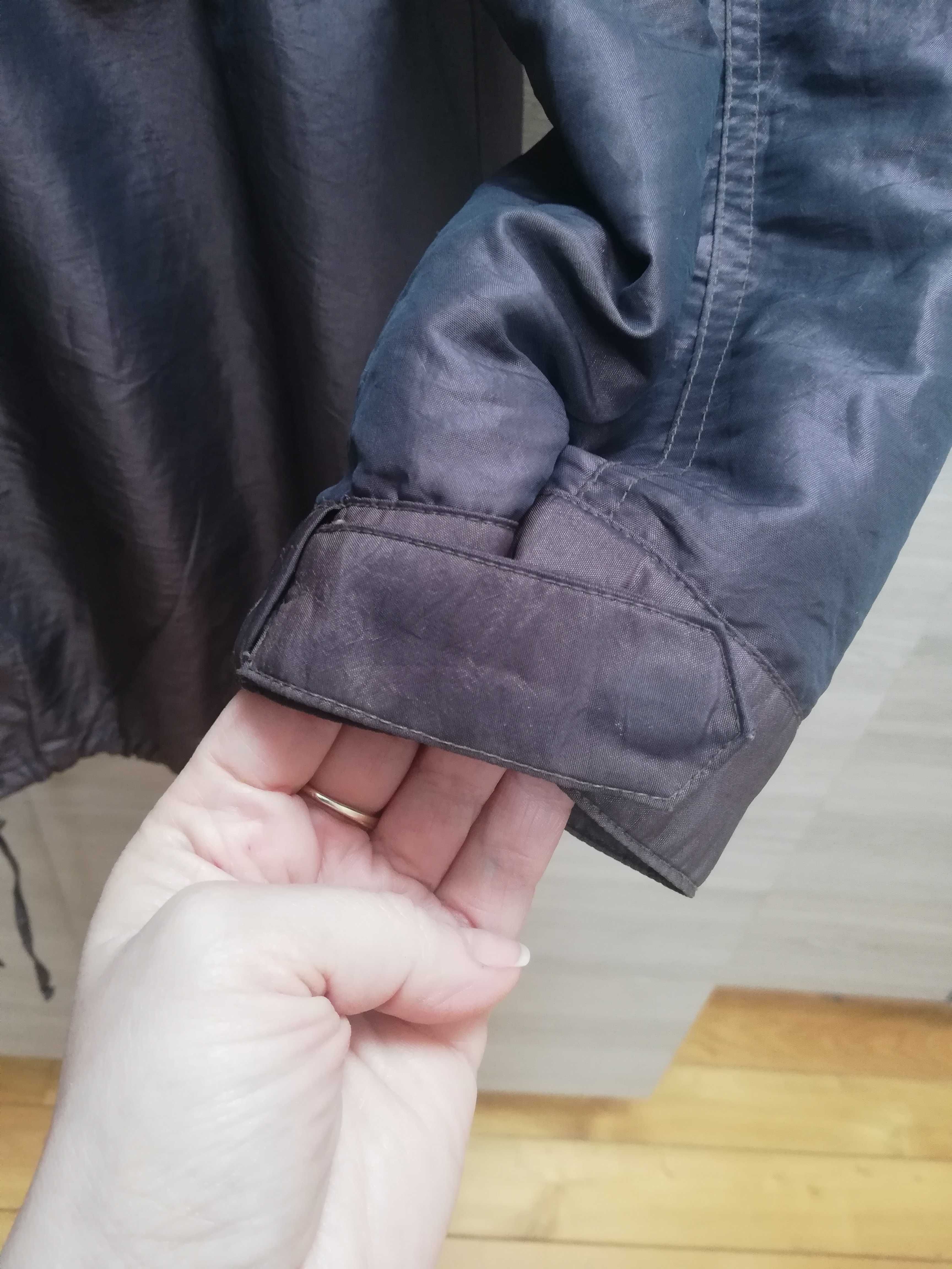 Piękna kurtka parka ciemnozielona Denim rozm.44 XXL oversize