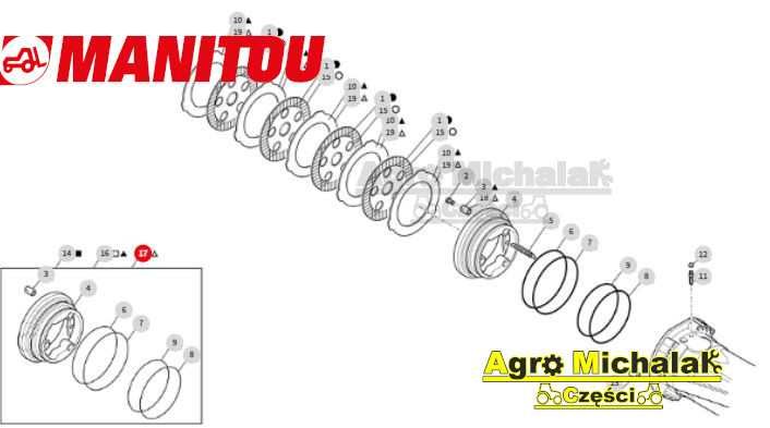 Tłok hamulcowy SPICER  Manitou MLT635-130, MLT737-130, MLT741, PLUS