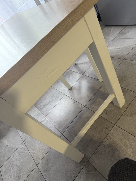 Stary stół kuchenny blat dąb nebraska + 2 krzesła