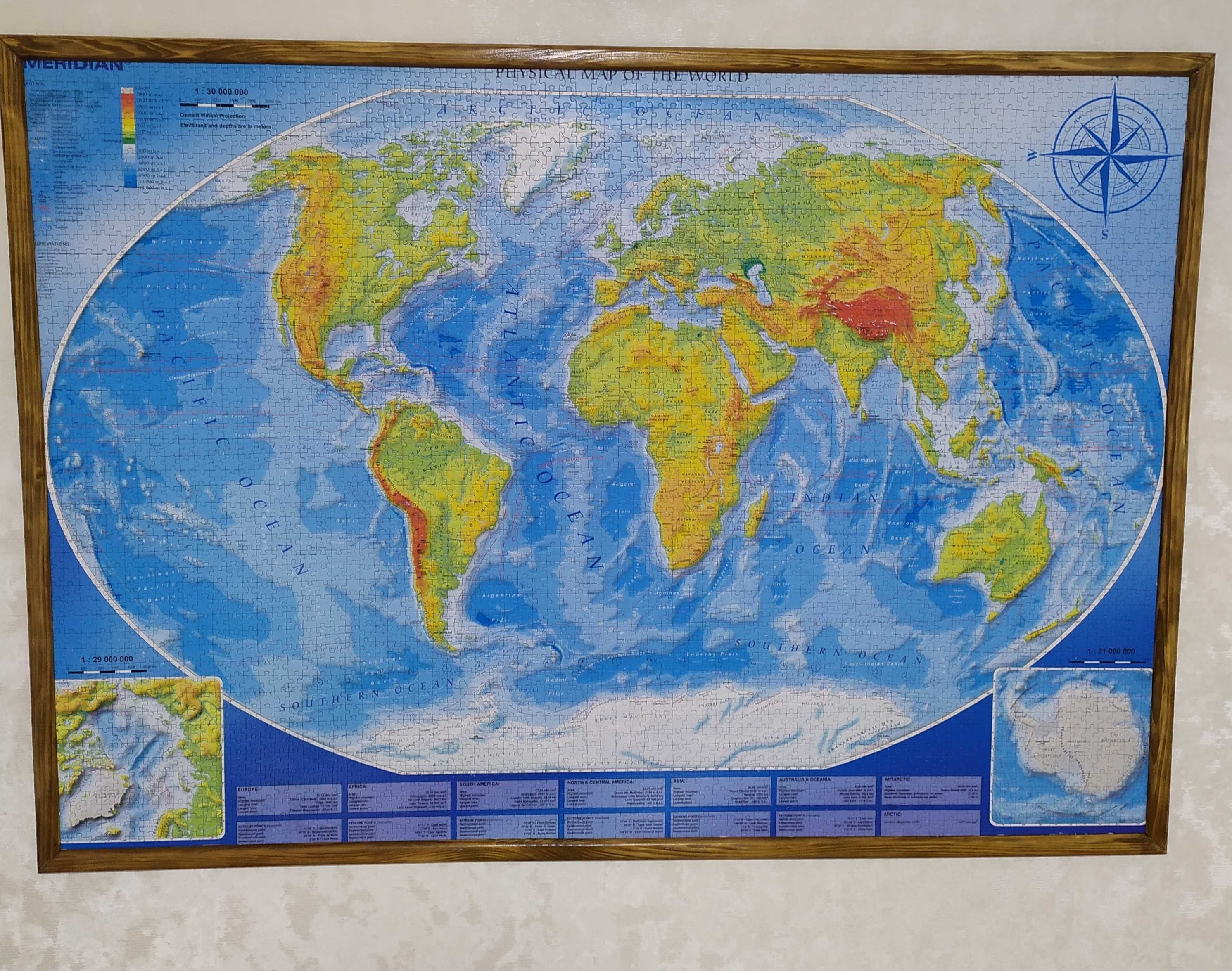 Картина из пазлов Карта мира
