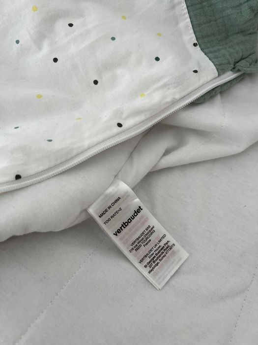 Vertbaudet - Saco de bebé, sem mangas - branco claro liso com motivo