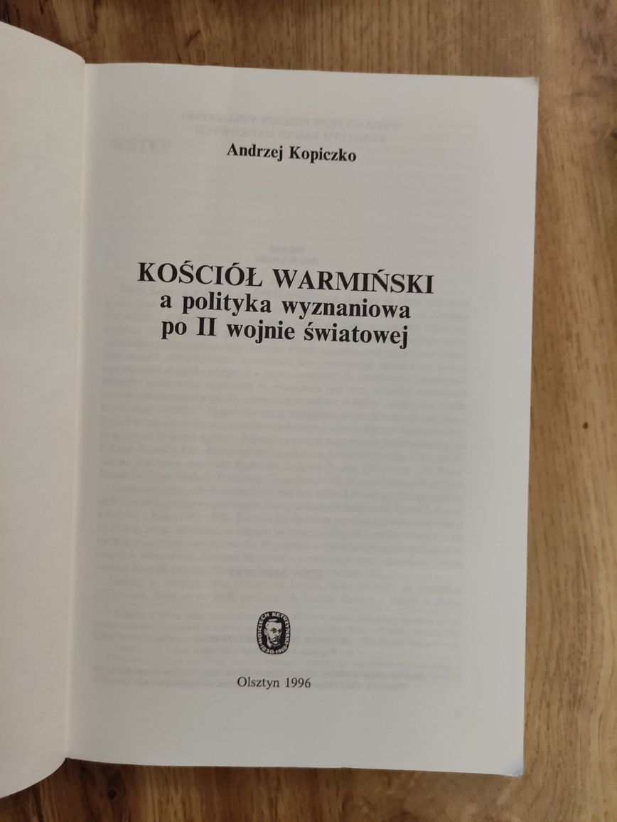 A. Kopiczko, Kościół Warmiński a polityka wyznaniowa po II wojnie świa