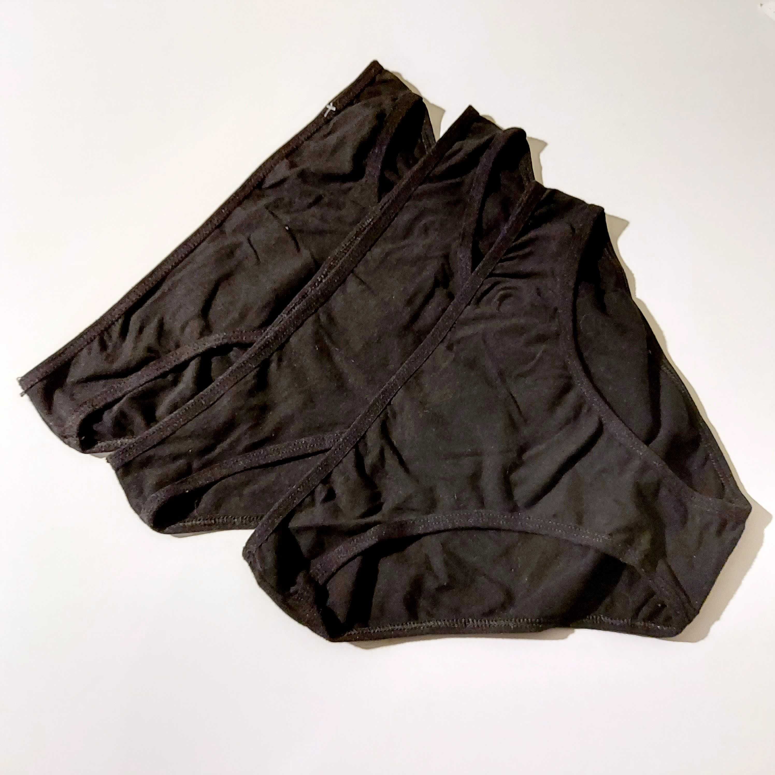 3-pak XS bawełniane figi bikini z napisami