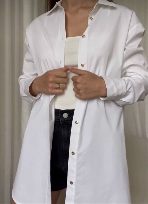 Biała koszula Le Collet Donna White 34 XS