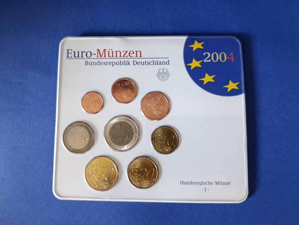Набір євро-монет Німеччини 2004 року (Hamburgische Münze - J)