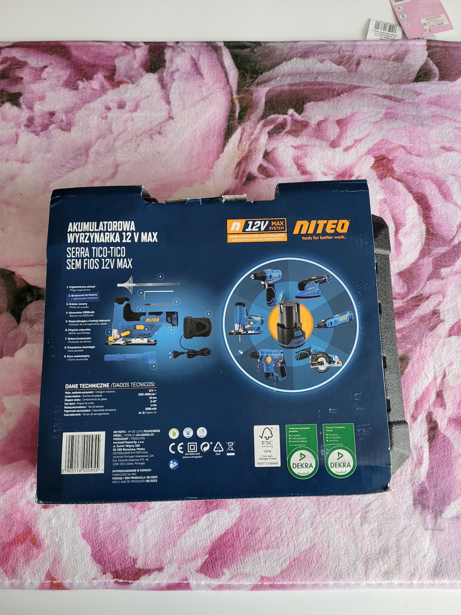 Akumulatorowa wyrzynarka 12 V Max - Niteo