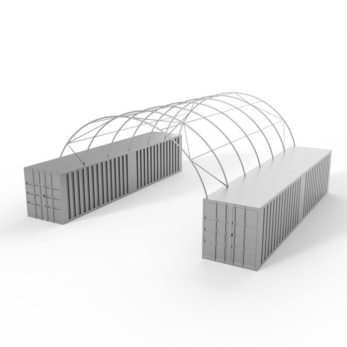 Zadaszenie kontenerowe 8x12m PVC 900g/m2