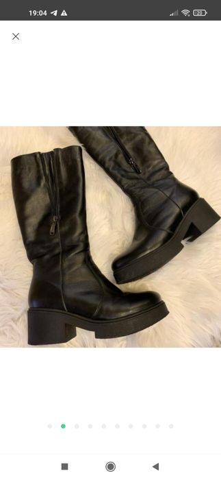 Сапоги зимові Ботинки зимові теплі натуральна шкіра