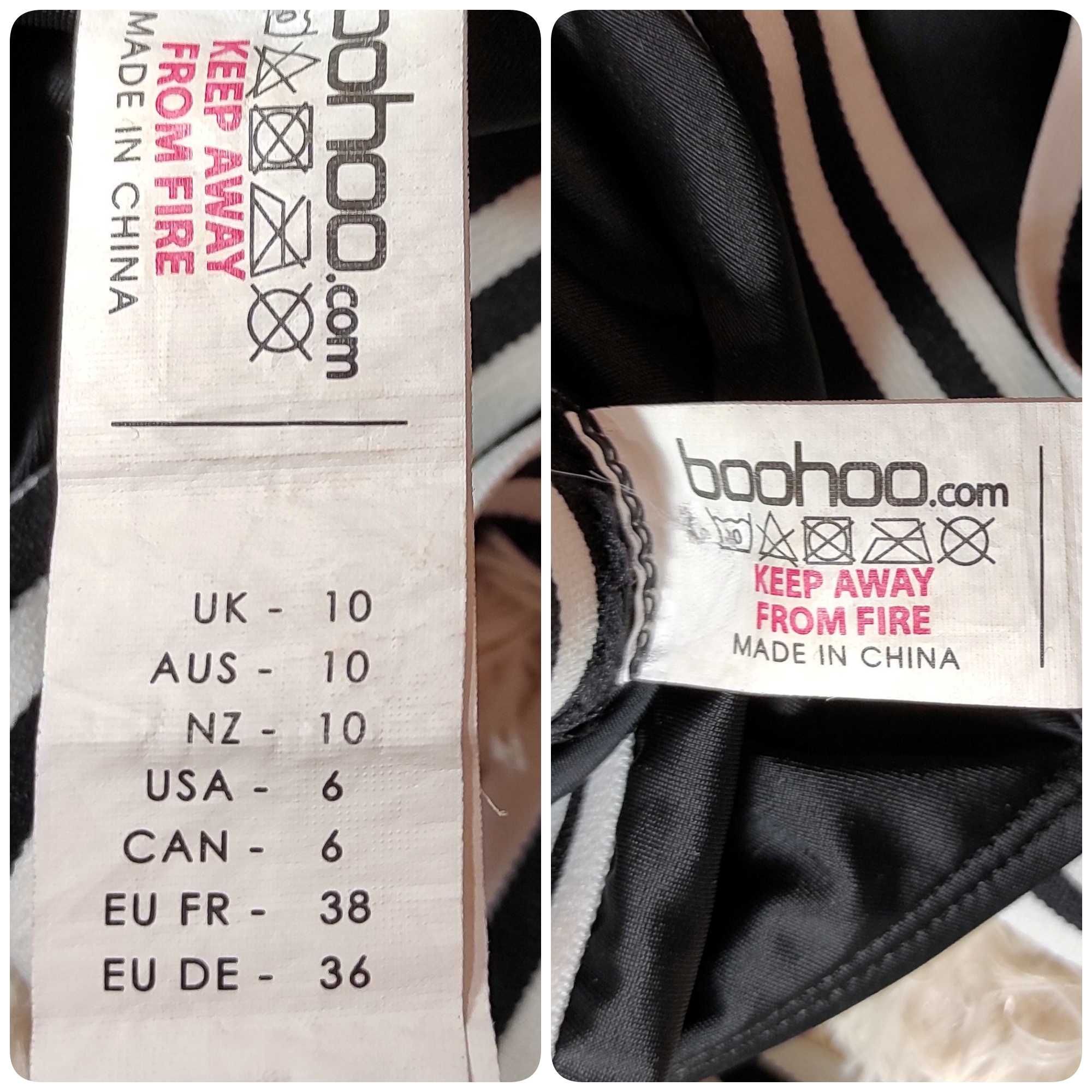 Чорний купальник монокіні високі трусики р.48 бюст А Boohoo